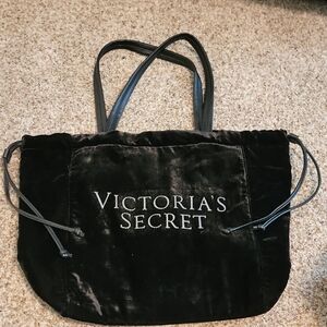 Victoria's Secret Black Velvet Tote
